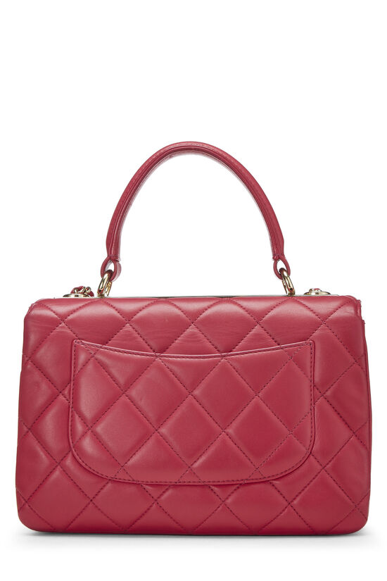 Pink Lambskin Trendy Flap Top Handle Bag , , large image number 5