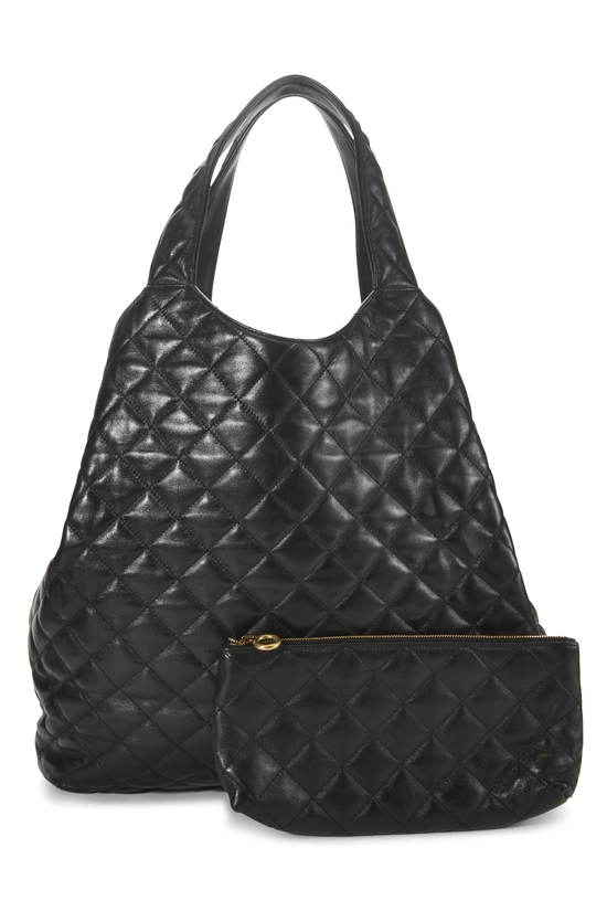 Black Lambskin Icare Shopping Tote Maxi, , large image number 3