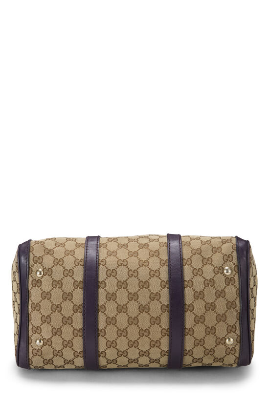 Purple GG Canvas Vintage Web Boston Bag Medium, , large image number 2