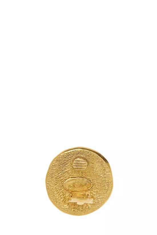 Gold Rue Cambon Engraved Earrings, , large image number 2