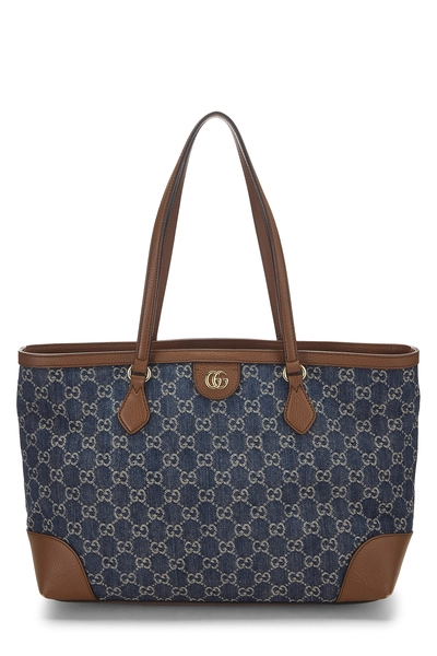 Gucci Brown Denim GG Ophidia Tote — photo 1