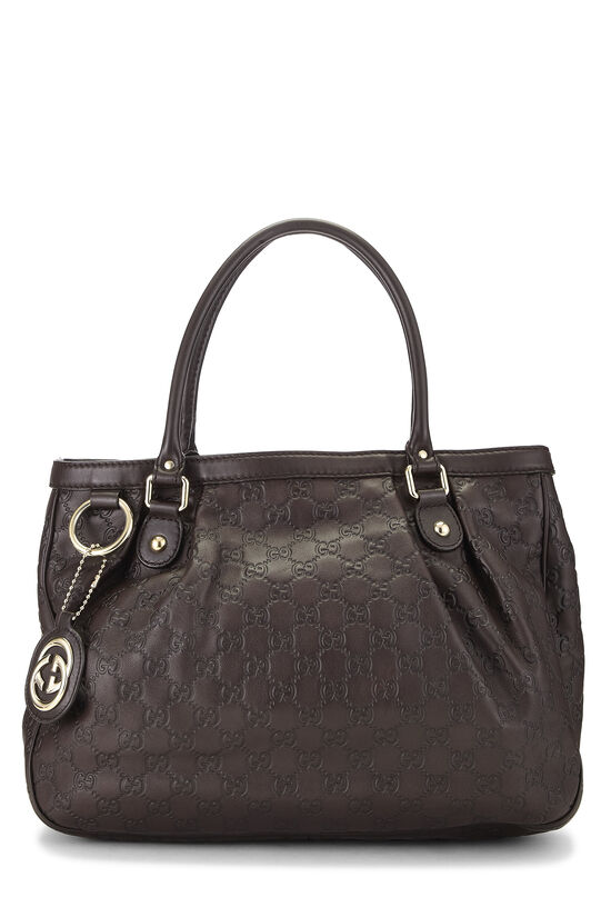 Brown Microguccissima Sukey Handbag Large, , large image number 0