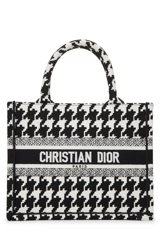 Black & White Houndstooth Book Tote Small, , large image number 0