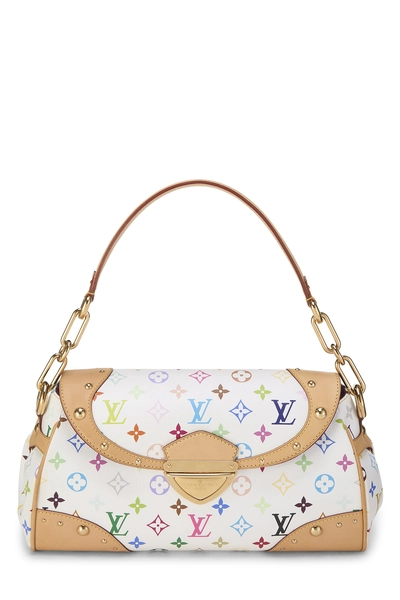 Louis Vuitton Takashi Murakami x Louis Vuitton White Monogram Multicolore Beverly MM