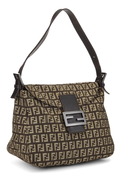 Brown Zucchino Canvas Shoulder Bag, , large