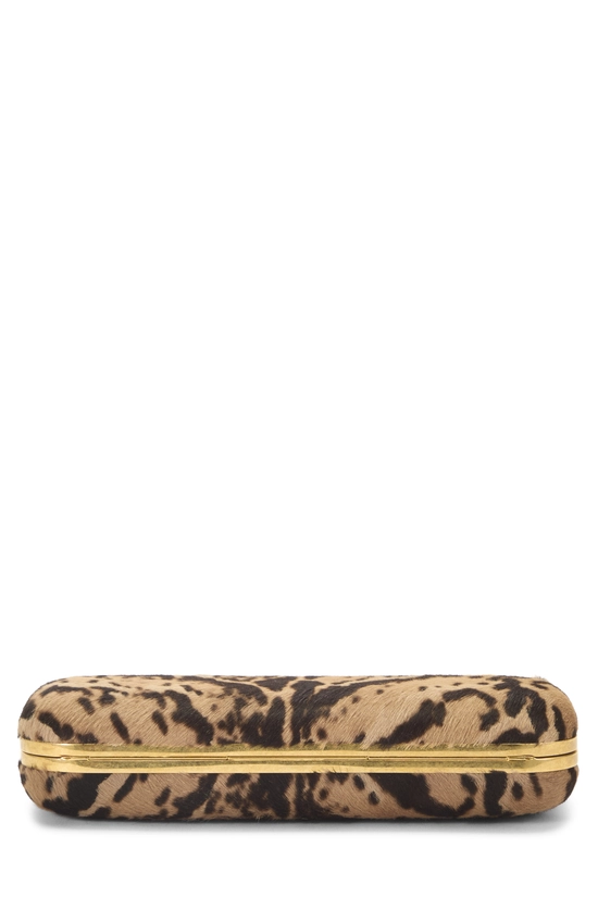 Brown Ponyhair Knuckle Clutch, , large image number 4