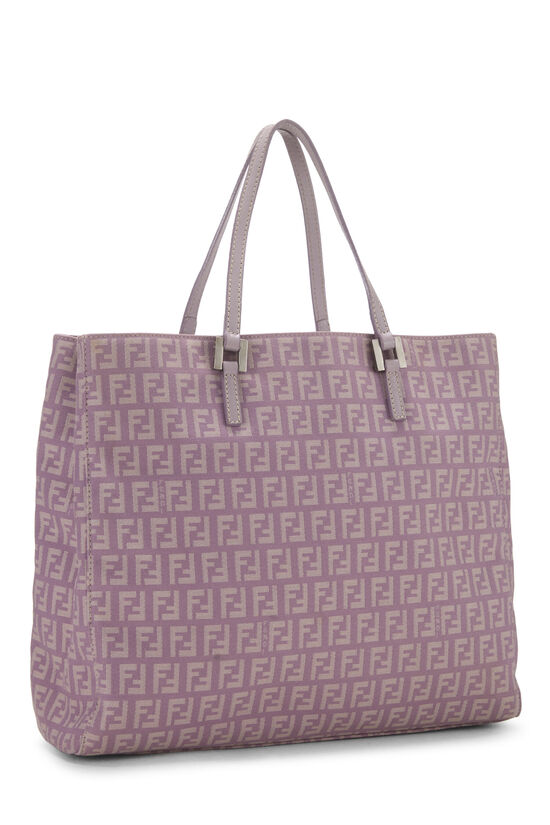 Fendi Purple Zucchino Canvas Tote Small QBB05DCRUH002 | WGACA
