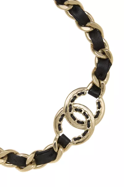 Gold 'CC' Choker, , large