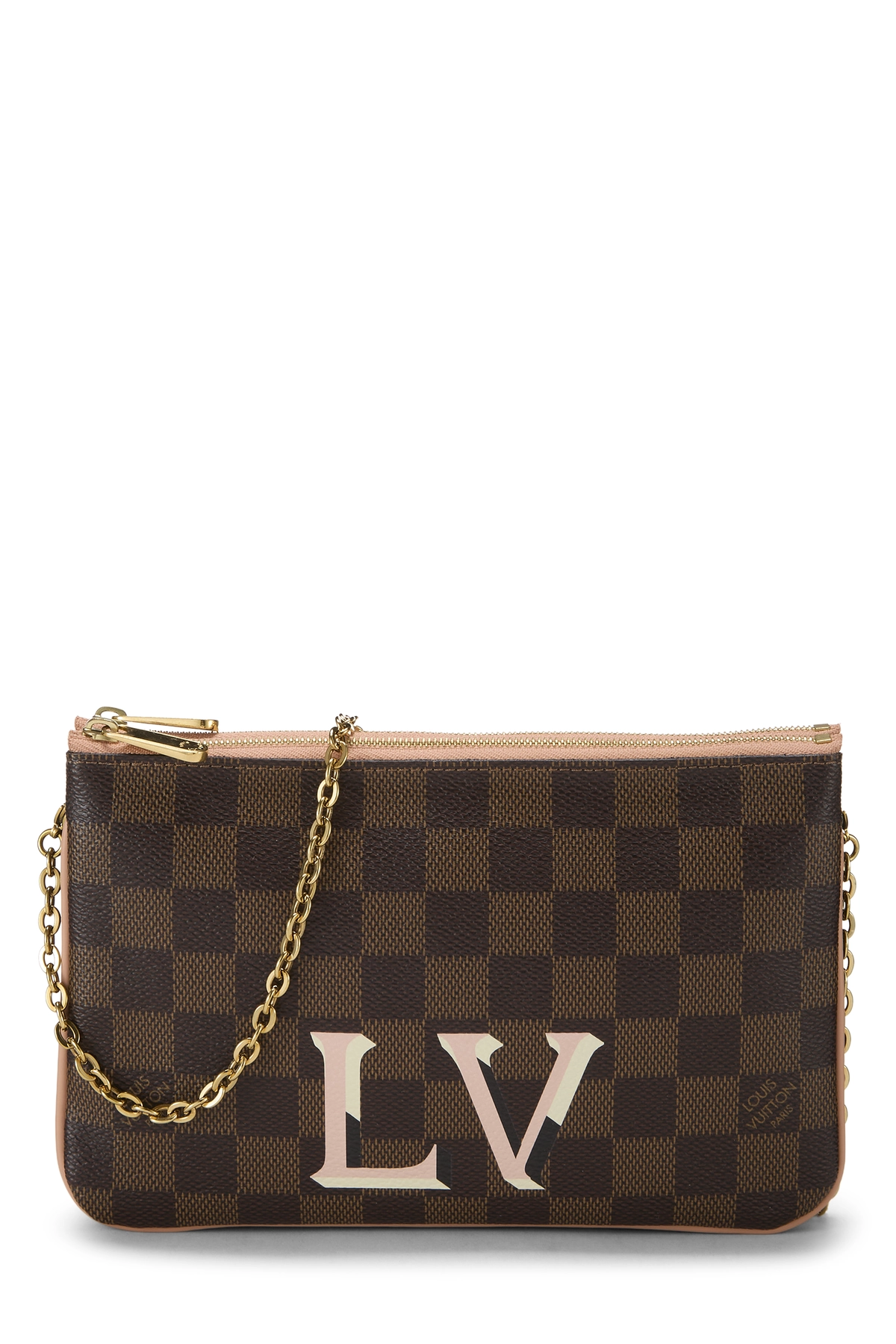 Damier Ebene Double Zip Pochette