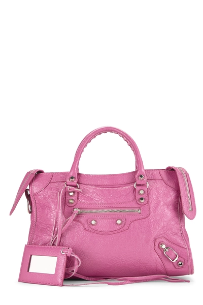Pink Agneau Classic City Bag Small
