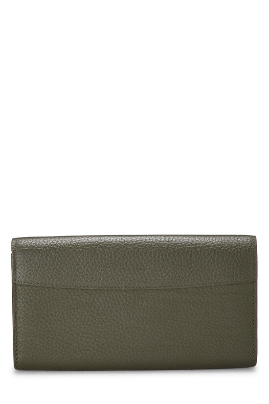 Green Taurillon Leather Capucines Wallet, , large image number 2