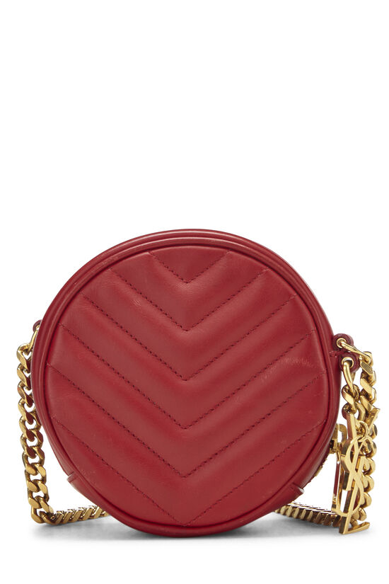 Red Chevron Calfskin Bubble Crossbody Small , , large image number 4