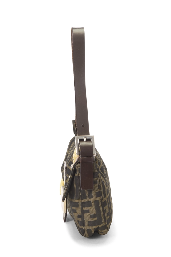 Brown Zucca Canvas Embroidered Baguette, , large image number 2