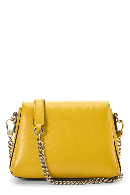 Yellow Leather Interlocking Shoulder Bag Small, , large image number 3
