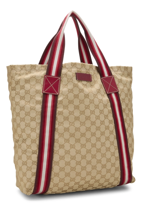 Original GG Canvas Flat Web Tote, , large image number 1