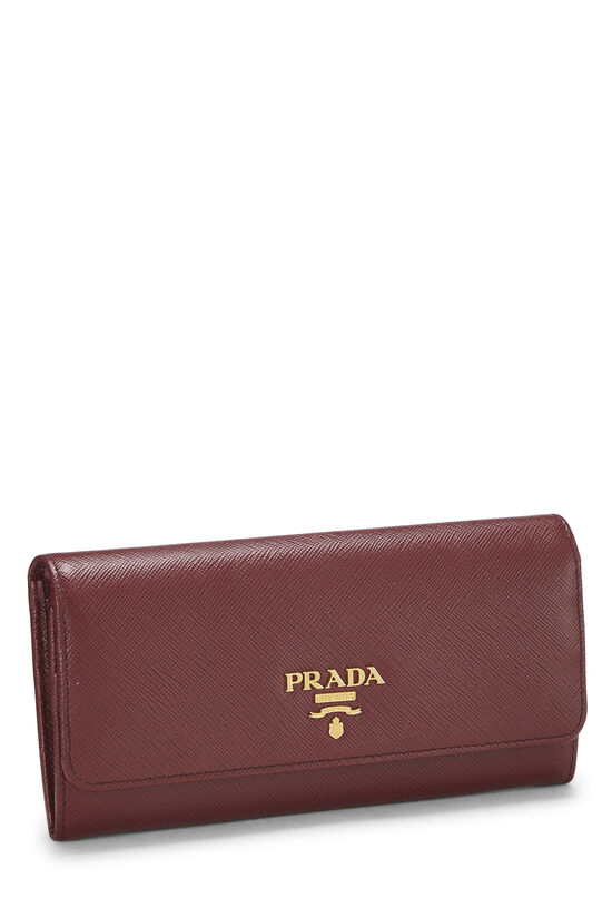 Burgundy Saffiano Continental Wallet, , large image number 1