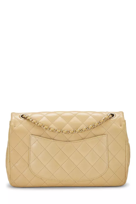 Paris-Cosmopolite Beige Chevron Lambskin Rock the Corner Flap Bag Medium, , large image number 3