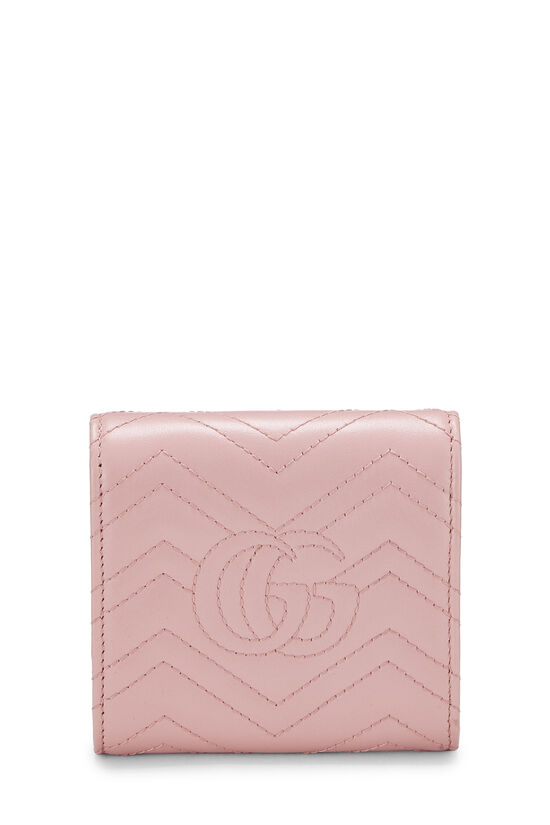 Pink Leather GG Marmont Card Case, , large image number 2