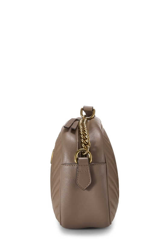 Beige Leather GG Marmont Crossbody Bag Small, , large image number 2