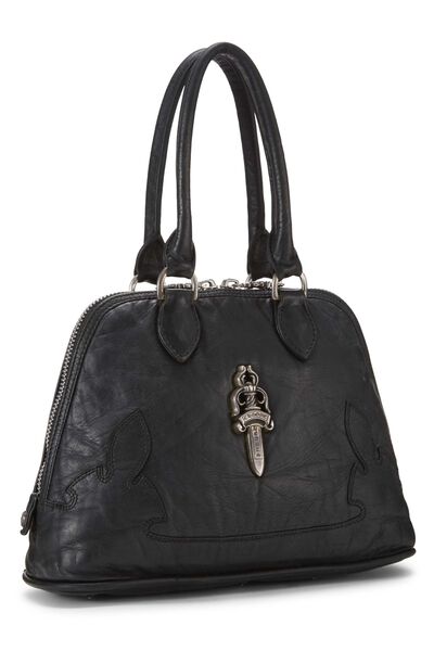 Black Leather Dagger Top Handle, , large