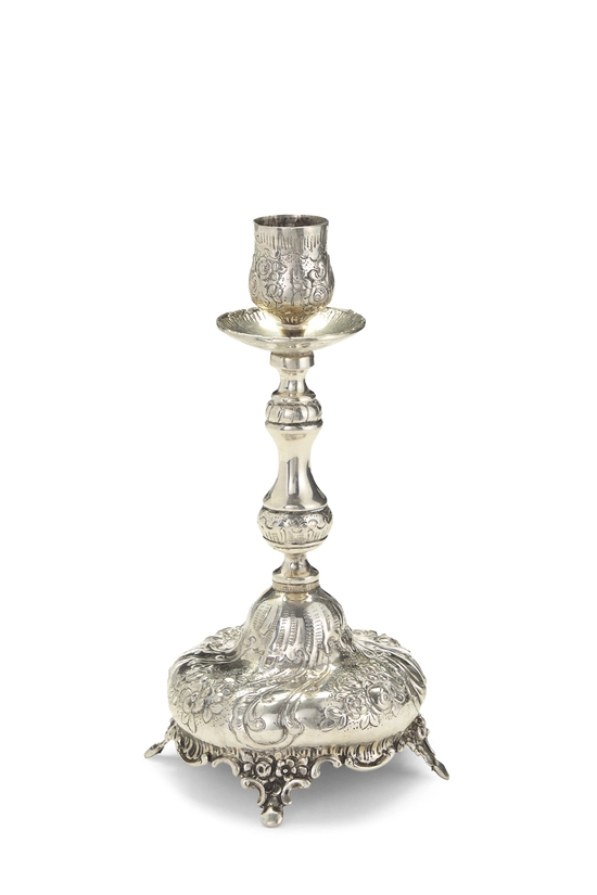 Silver Metal Candlestick, , large image number 1