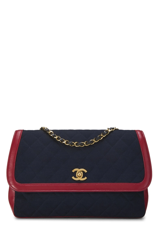 Navy Jersey Border Flap Medium, , large image number 0