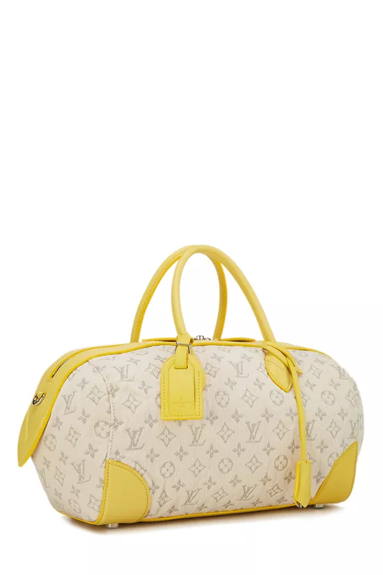 Beige Monogram Denim Speedy Round, , large image number 1