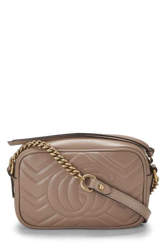 Beige Leather GG Marmont Crossbody Small, , large image number 3