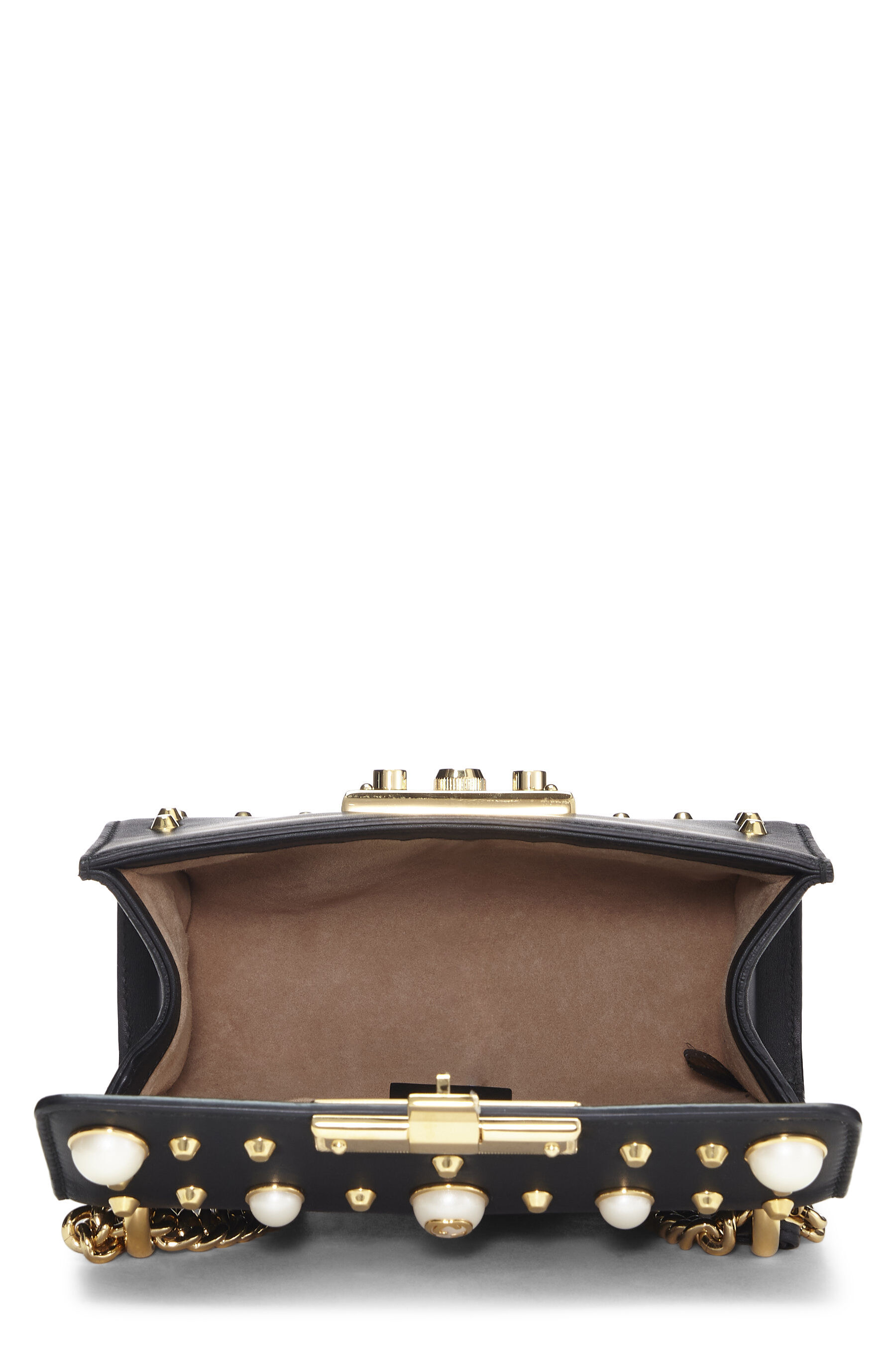 Small Roman Stud The Shoulder Bag And Chain With Sparkling Embroidery for  Woman in Black | Valentino US