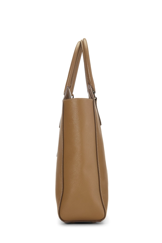 Pre-Owned Brown Saffiano Open Tote QNBDQG3RIB003