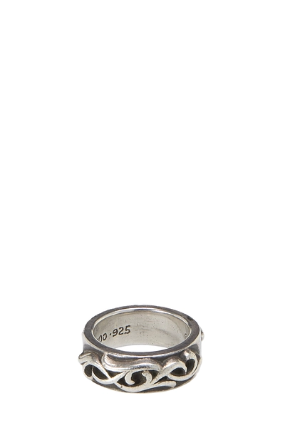 Sterling Silver Double Narrow Vine Band Ring, , large