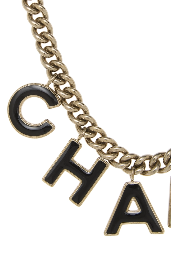 Gold & Multicolored Logo Necklace, , large image number 1