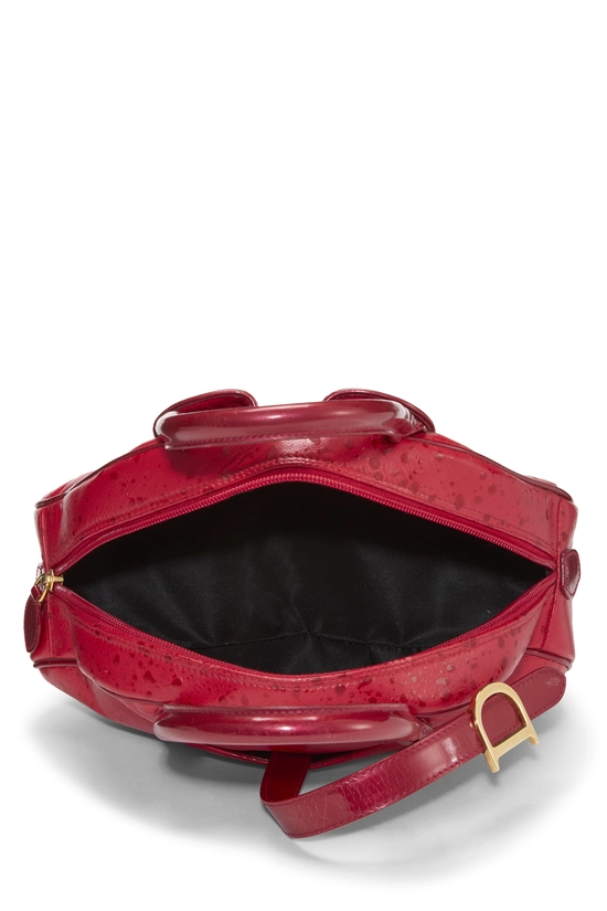 Red Leather Double Saddle Bowler Mini, , large image number 5