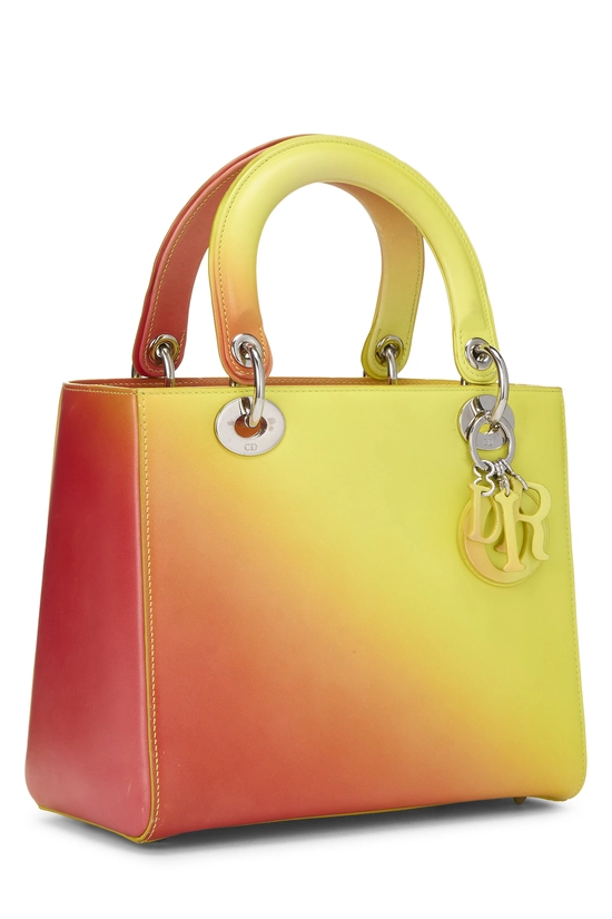 Yellow & Red Ombr&eacute; Calfskin Lady Dior Medium, , large image number 1