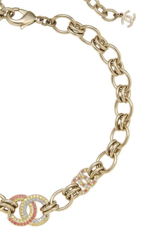 Multicolor Crystal 'CC' Choker, , large image number 1