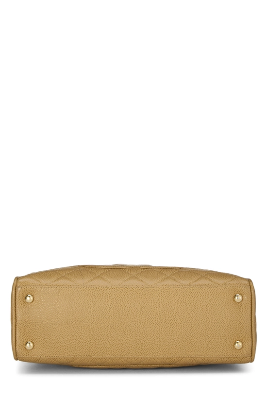 Beige Quilted Caviar Bowler Small, , large image number 4