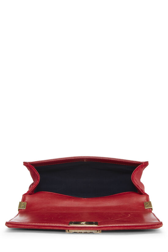 Paris-Edinburgh Red Tartan Velvet Boy Bag Medium, , large image number 6