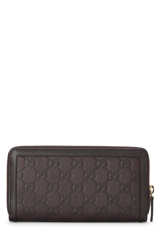 Brown Guccissima Britt Zip Around Wallet, , large image number 2