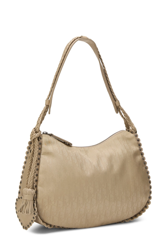 Beige Trotter Nylon Hobo, , large image number 1