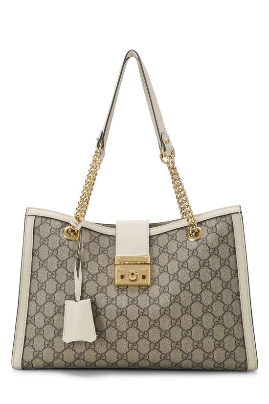 Original GG Supreme Canvas Padlock Tote Medium, , large image number 0