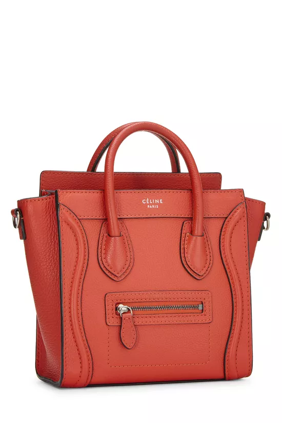 Red Drummed Calfskin Luggage Nano, , large image number 1