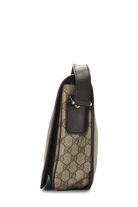 Brown GG Supreme Canvas Web Flap Messenger Bag, , large image number 2