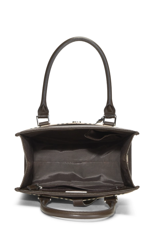Brown Jacquard Buckle Handbag Small, , large image number 5