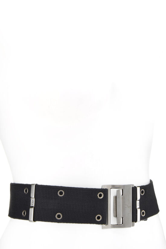 Black Oblique Canvas Belt Bag, , large image number 2