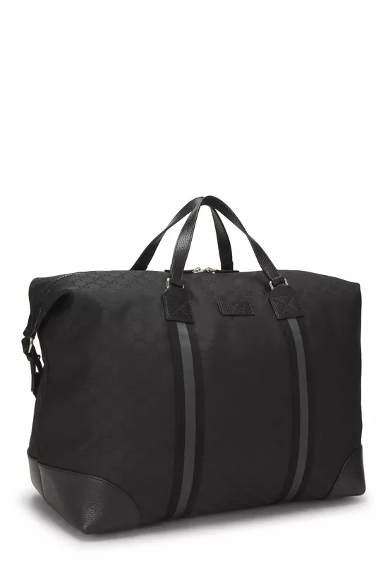 Black GG Nylon Weekender Large, , large image number 1