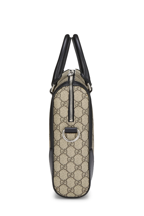 Black GG Supreme Canvas Briefcase, , large image number 2