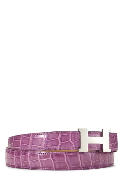 Purple Crocodile Porosus Constance Belt 90