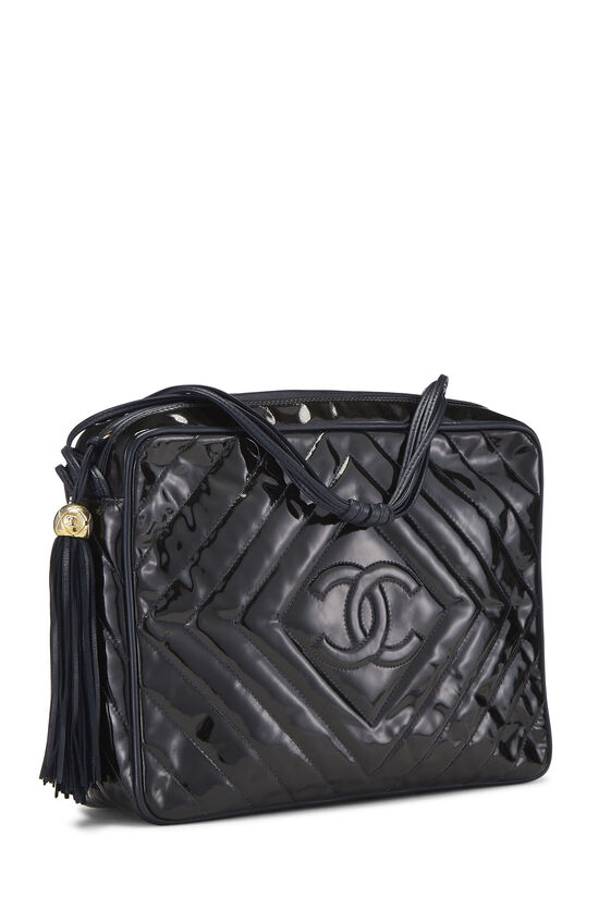 Black Diamond Patent Leather Shoulder Bag, , large image number 3
