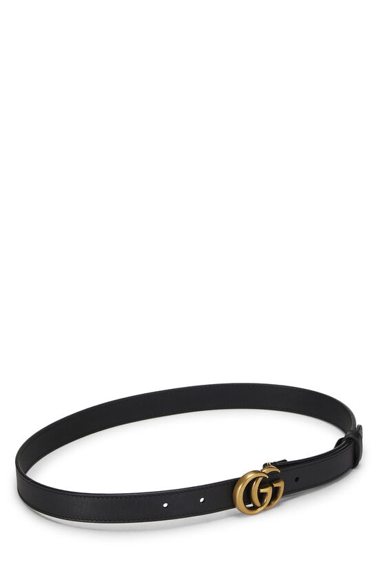 Black Gucci Signature Leather Belt 85, , large image number 1