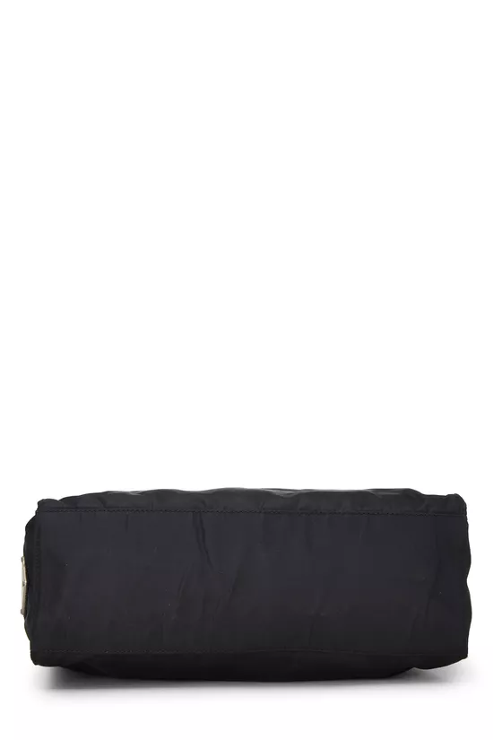 Black Nylon Shoulder Bag, , large image number 4